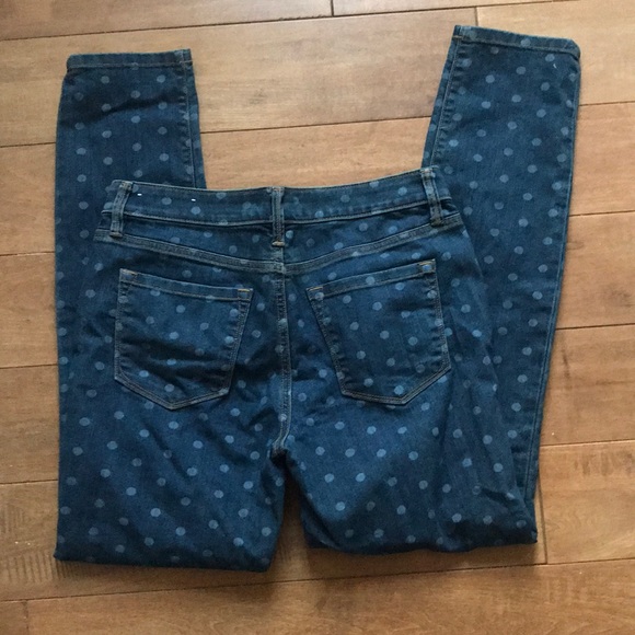 Ann Taylor loft 6 jeans, polka dot NWOT - Picture 3 of 10